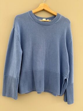 Gap 100% Cotton Cerulean Blue Sweater- Small